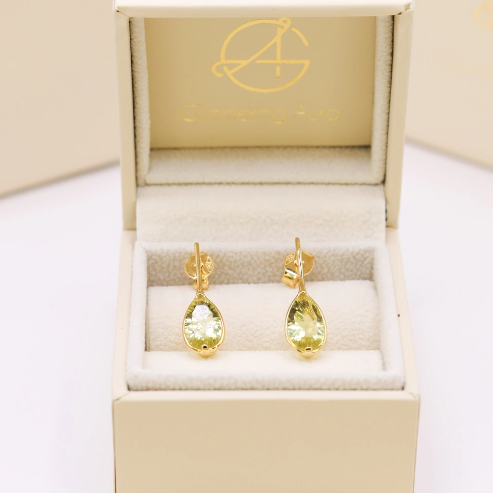 Golden Quartz Earrings - Radiance